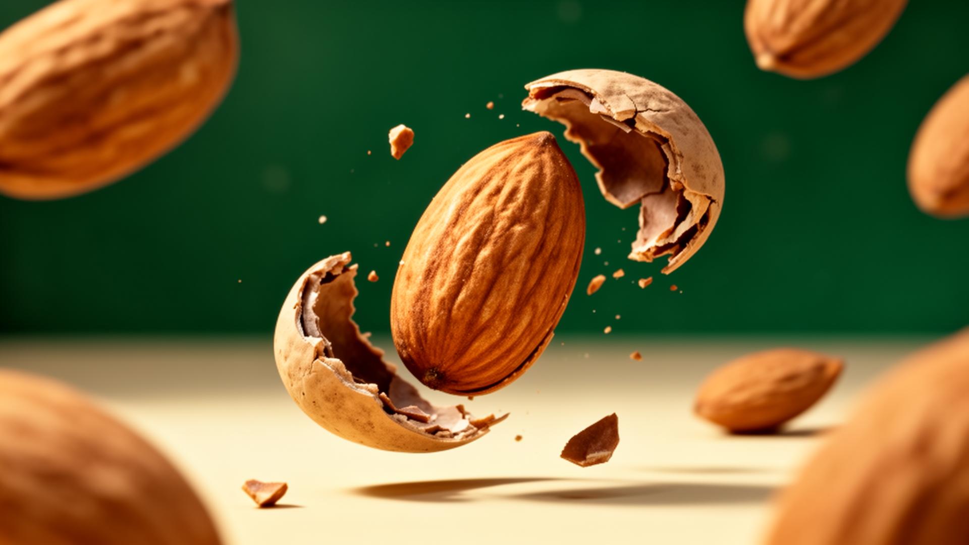 Almonds — Cracked open, fresh