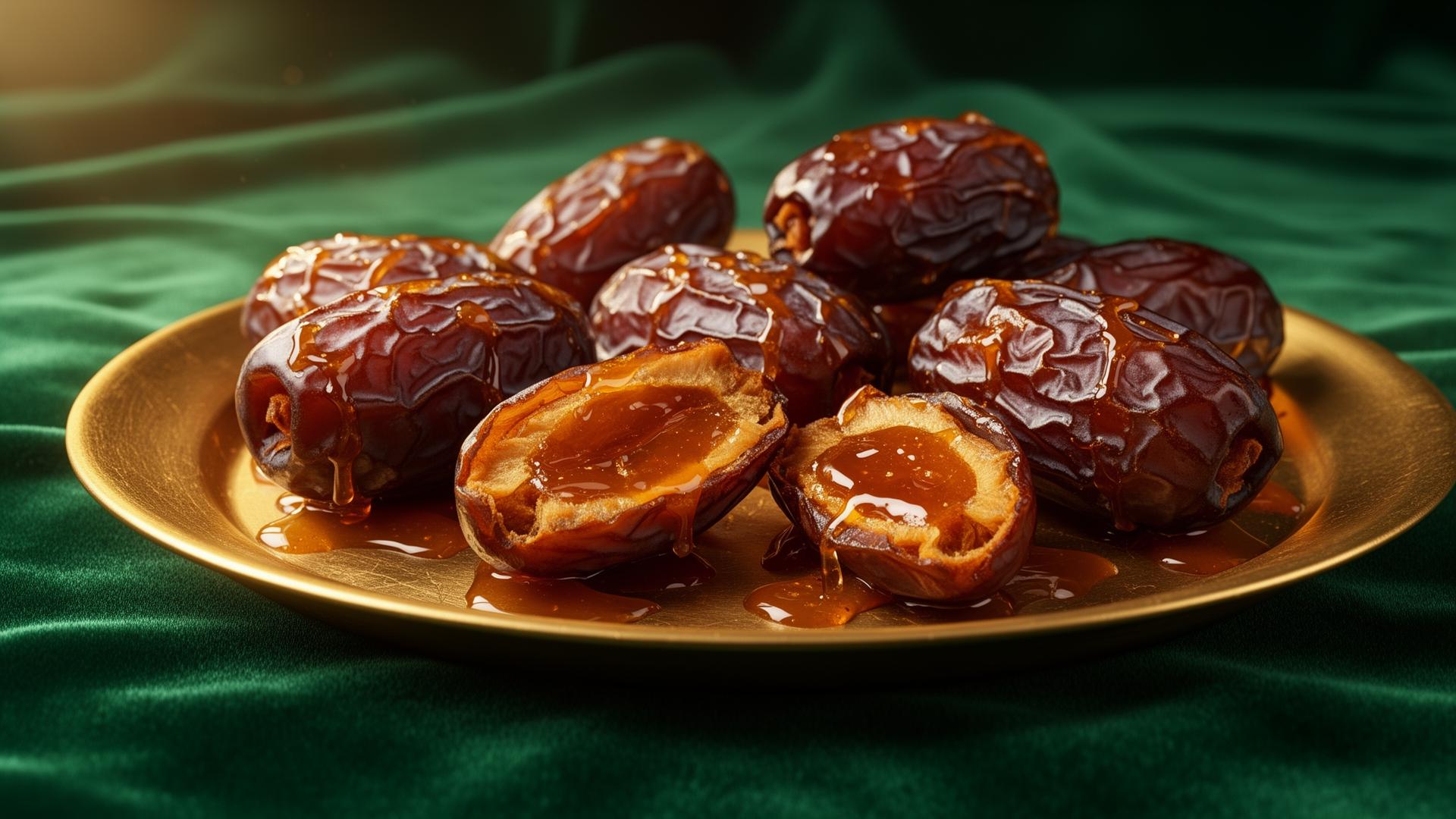 Medjool Dates — Soft amber flesh