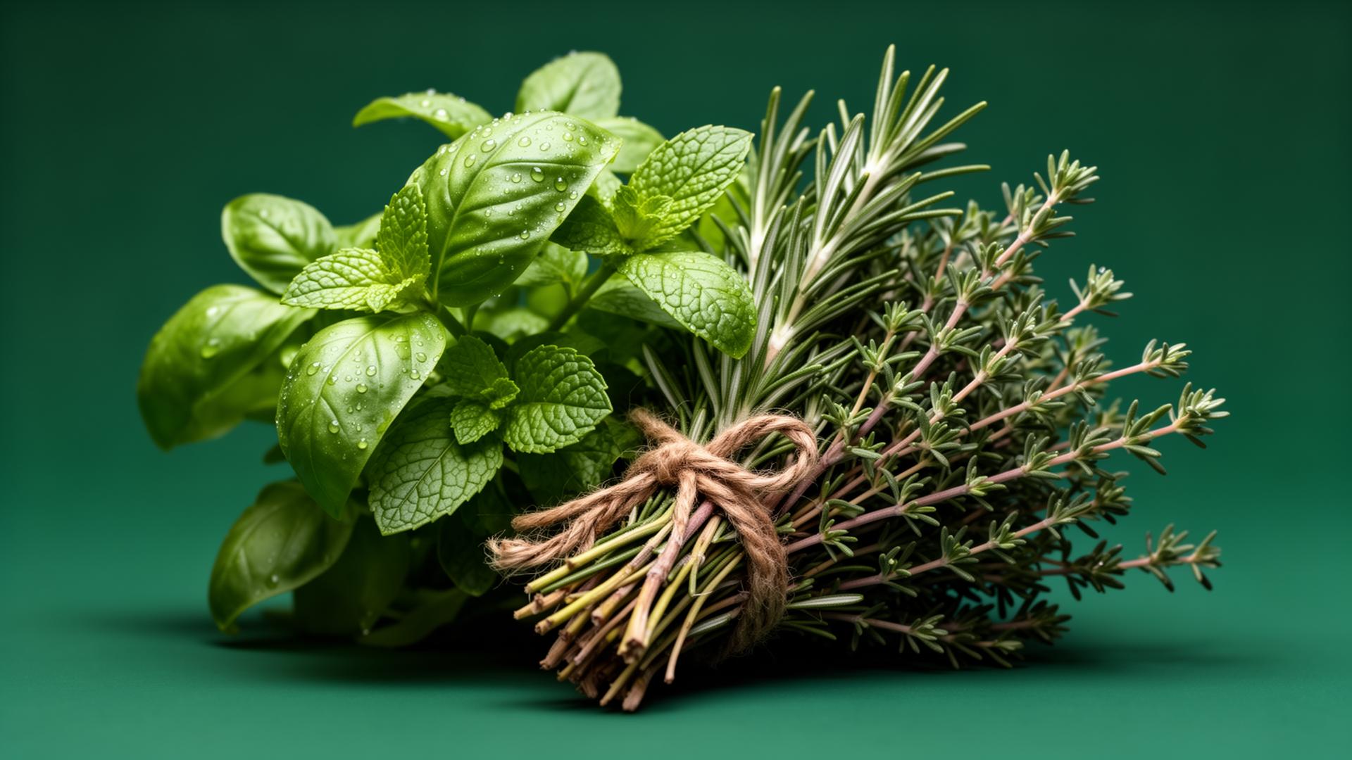 Fresh Herbs — Basil · Mint · Rosemary