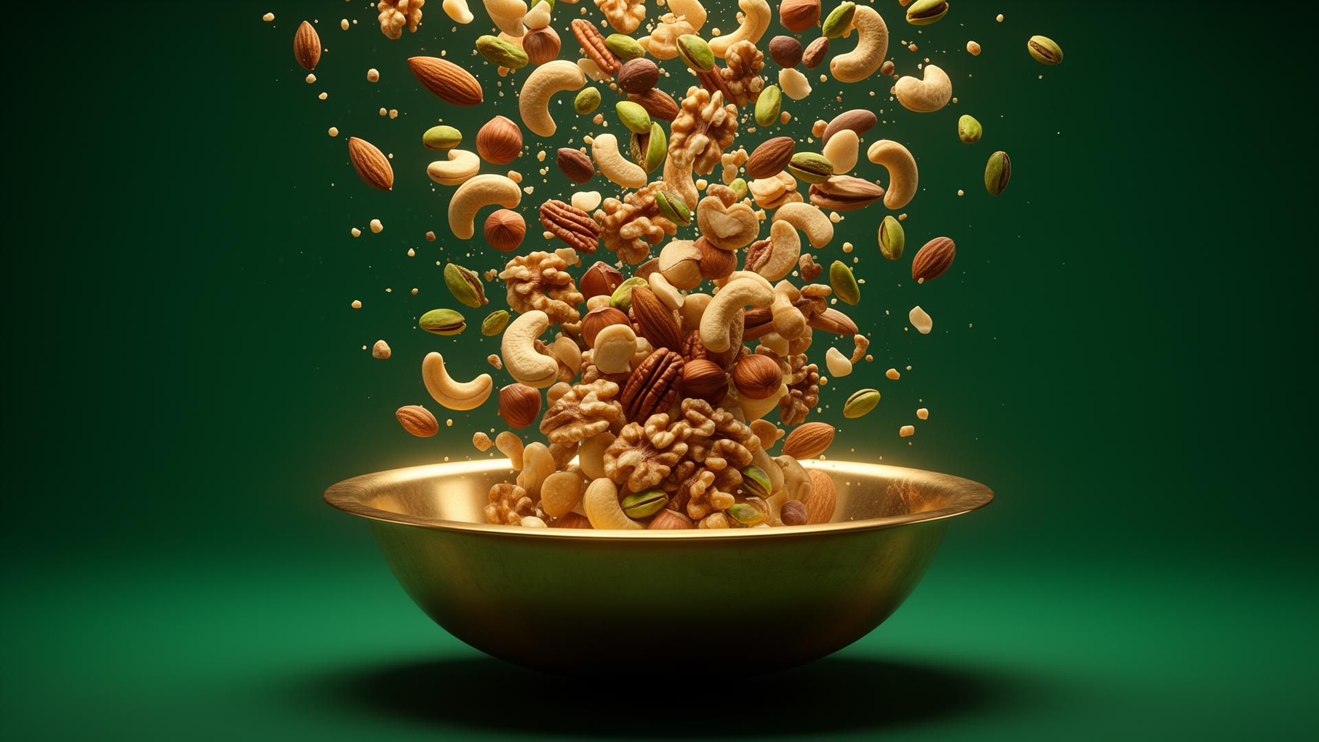Mixed Nuts — Cascade of premium nuts